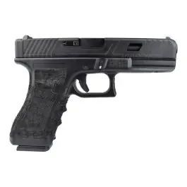 Pistola Glock 17 scarrellante a gas custom nera VG