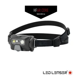 Torcia frontale HF6R CORE ricaricabile 800 lm- Ledlenser nera