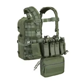 SET TACTICAL VEST VEGETATO MINI RIG CON ZAINO OUTAC