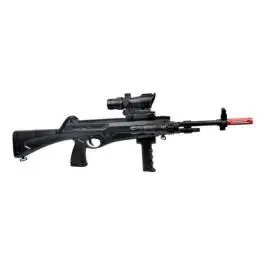 Fucile a molla completo di red dot e torcia (luce blu)