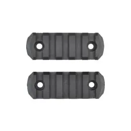 Slitte 20mm in polimero 5 slot nere - 2 pezzi Classic Army