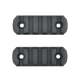 Slitte 20mm in metallo 5 slot nere - 2 pezzi Classic Army