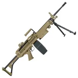 Fucile elettrico Minimi M249 Mk1 PARA Tan polymer version A&K