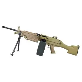 Fucile elettrico Minimi M249 MK2 PARA Tan Metal version A&K