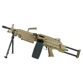 Fucile elettrico Minimi M249 PARA Tan Polymere version A&K