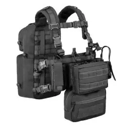 Zaino mini + Chest rig combo Nero OUTAC