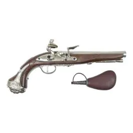 Pistola a gas flintlock "george washington" silver