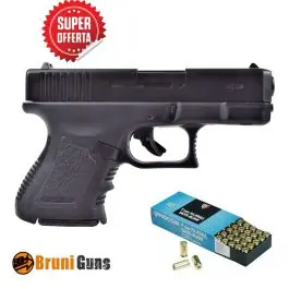 Pistola a salve MiniGap Cal. 9 mm - Nero - Bruni + 50 COLPI