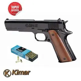 Pistola a salve Modello 1911 9 mm nera Kimar + 50 colpi