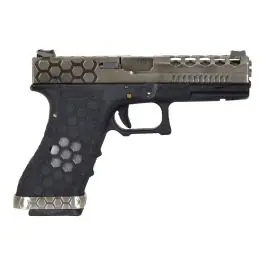 Pistola a Gas VX7 MOD.1 Stile Glock 17 G17 GBB - Nero - Armorer Works Custom