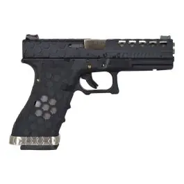 Pistola a Gas VX7 MOD.1 Stile Glock 17 G17 GBB - Nero - Armorer Works Custom