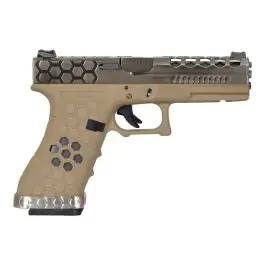Pistola a Gas VX7 MOD.1 Stile Glock 17 G17 GBB - Nero - Armorer Works Custom