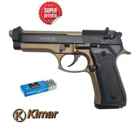 Pistola a Salve beretta 92 FS 8 mm Nera e bronzo Kimar + 50 colpi