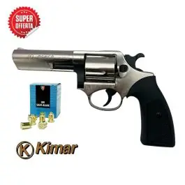 Pistola a salve Revolver 380 POWER 4" SILVER kimar + 50 COLPI