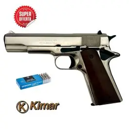 Pistola a salve Modello 1911 8 mm cromata Kimar + 50 colpi