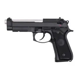 Pistola Beretta in metallo scarrellante a Green Gas nera SNOW WOLF