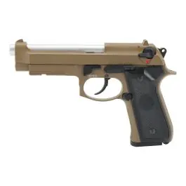 Pistola Beretta in metallo scarrellante a Green Gas Tan SNOW WOLF
